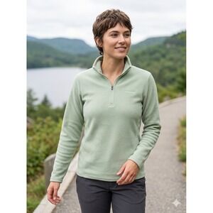 Patagonia Micro D Quarter-Zip Fleece Pullover Sage Green Womens XS 26176
